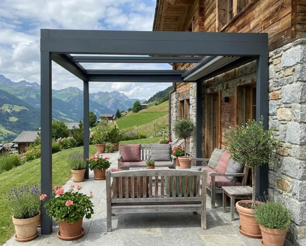 Structure de pergola sur mesure en aluminium